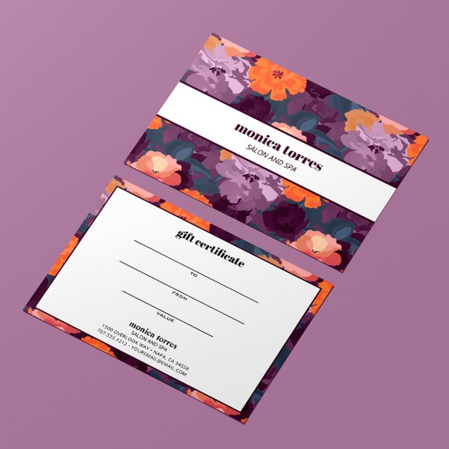 Retro Burgundy Orange Purple Business  (Creator Uploaded)