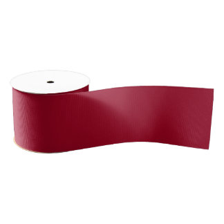 Retro Burgundy Solid Design Grosgrain Ribbon
