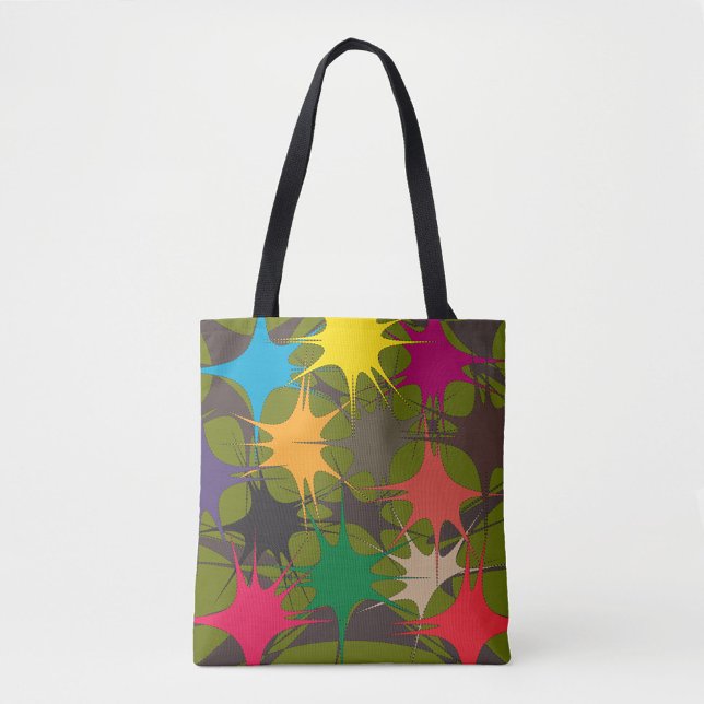  "Retro Burst" Colour Pop Tote Bag (Creator Uploaded)