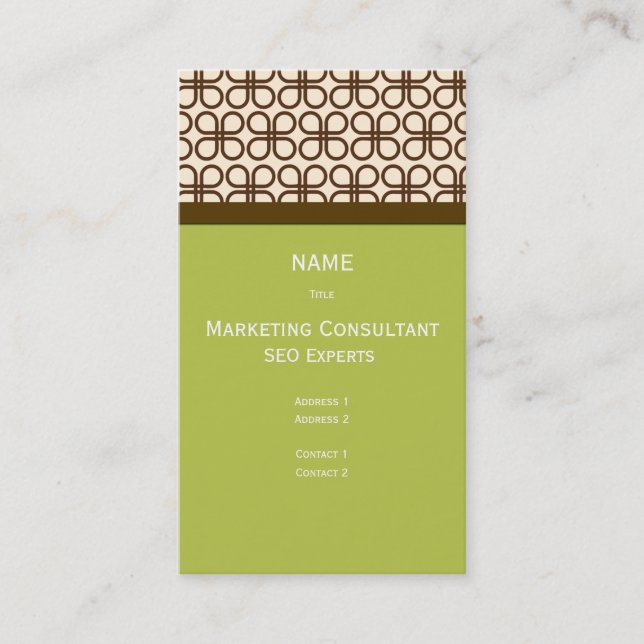 Retro Business Card dark chocolate (Front)