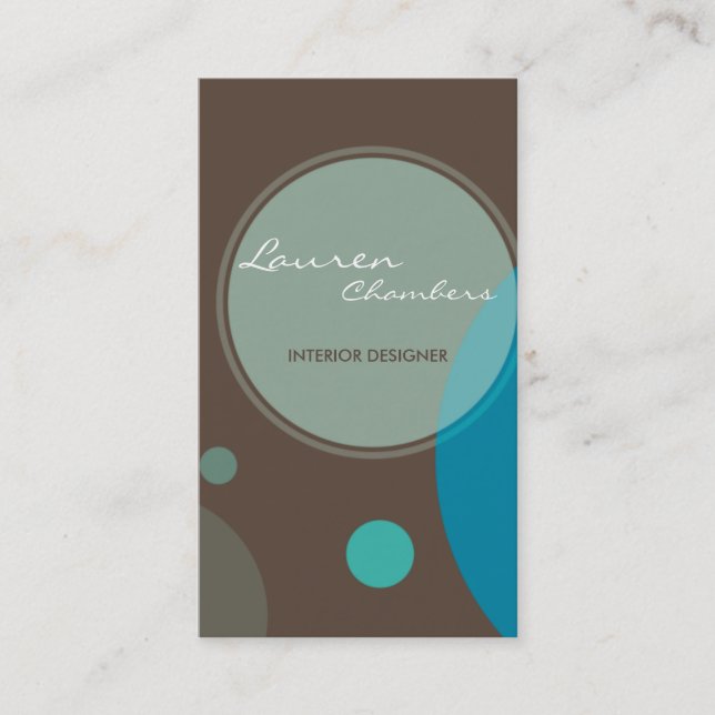 RETRO BUSINESS CARD :: large dots 5P (Front)