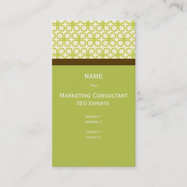 Retro Business Card Marketing Consultant (Front)