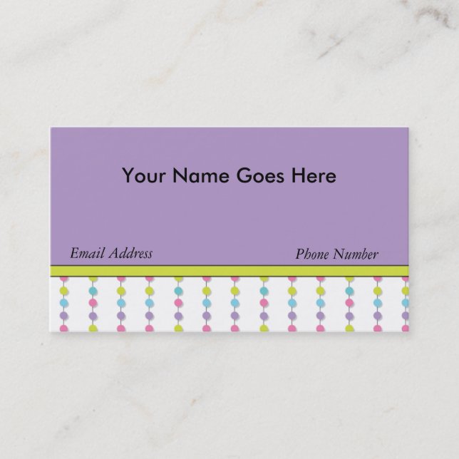 Retro Business Cards (Front)