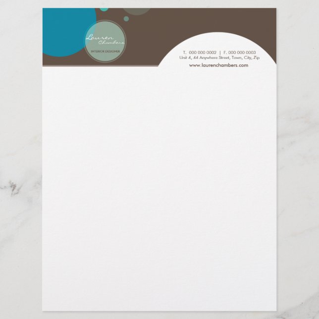 RETRO BUSINESS LETTERHEAD :: large dots 4 (Front)