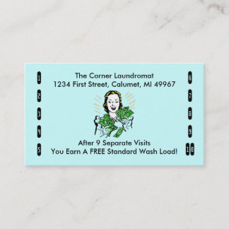 Retro Business Punch Cards Any business happy shop
