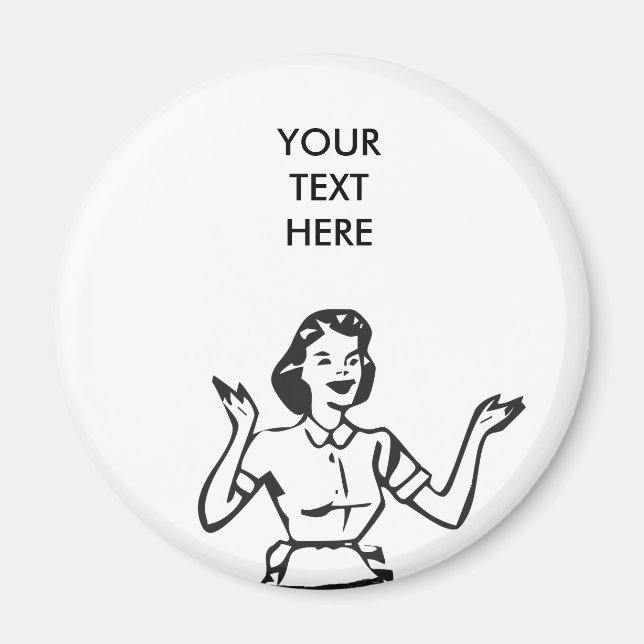 Retro Busy Housewife Magnet (Front)