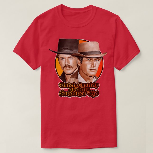 Retro Butch Cassidy and the Sundance Kid Tribute T-Shirt (Design Front)