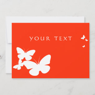 retro butterflies invitation