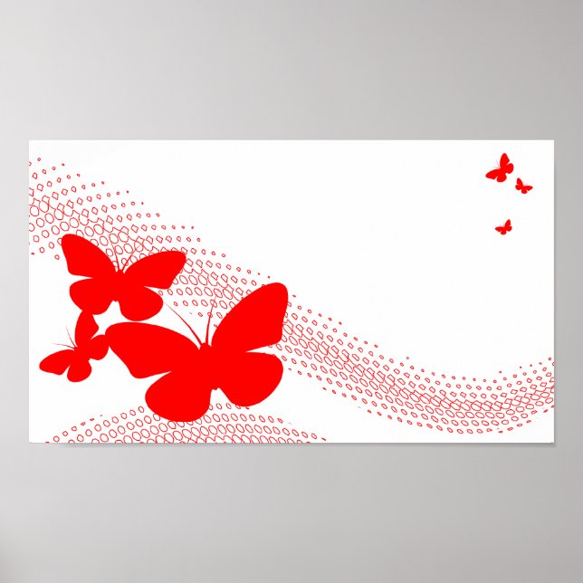 retro butterflies poster (Front)