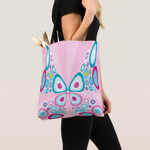 Retro Butterfly Abstract Pop Art Tote Bag