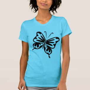 Retro Butterfly - Black T-Shirt