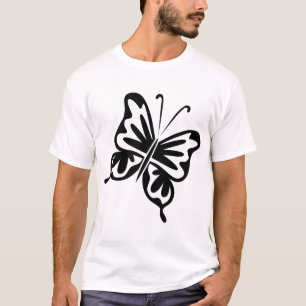 Retro Butterfly - Black T-Shirt