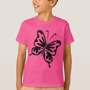 Retro Butterfly - Black T-Shirt