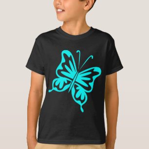 Retro Butterfly - Cyan T-Shirt