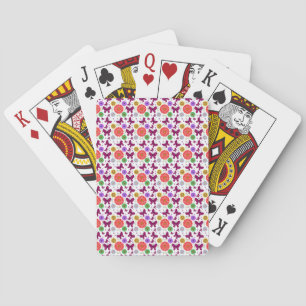 Retro butterfly Floral Pattern Colorul Folk Art Playing Cards