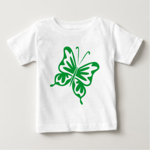 Retro Butterfly - Grass Green Baby T-Shirt