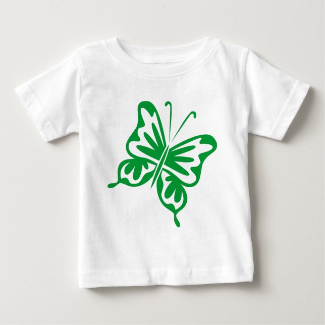 Retro Butterfly - Grass Green Baby T-Shirt (Front)