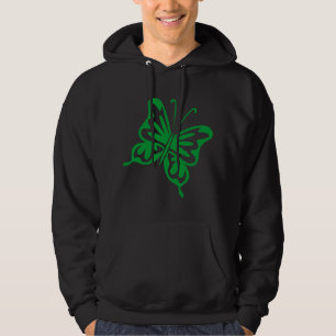 Retro Butterfly - Grass Green Hoodie
