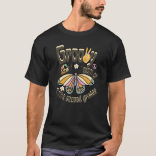 Retro Butterfly Groovy Mum Of The Second Grader 2n T-Shirt