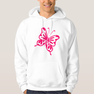 Retro Butterfly - Neon Red Hoodie