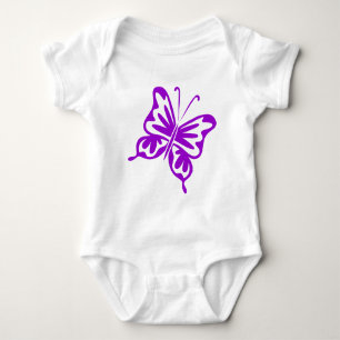 Retro Butterfly - Purple Baby Bodysuit
