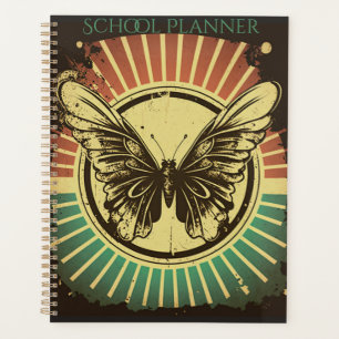 Retro Butterfly School Planner, School Calenda Planner
