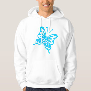 Retro Butterfly - Sky Blue Hoodie