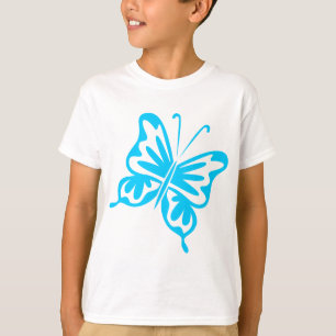 Retro Butterfly - Sky Blue T-Shirt