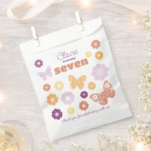 Retro Butterfly Thank You Birthday Favour Bag