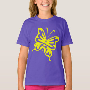 Retro Butterfly - Yellow T-Shirt