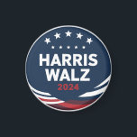 Retro Button Election for Democrats Harris Waltz  Magnet<br><div class="desc">Retro Button Election for Democrats Harris Waltz 2024</div>