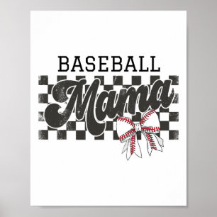 Retro Bysebyll Mama Chequered Bysebyll For Mum Mot Poster
