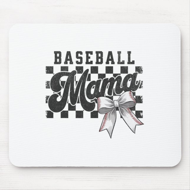 Retro Bysebyll Mama Coquette Bow Cute Softbyll Gam Mouse Pad (Front)