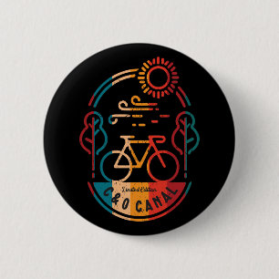 Retro C and O Canal Bike Trail. 6 Cm Round Badge