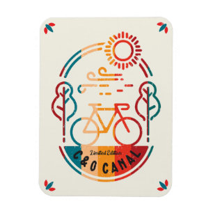 Retro C and O Canal Bike Trail. Magnet