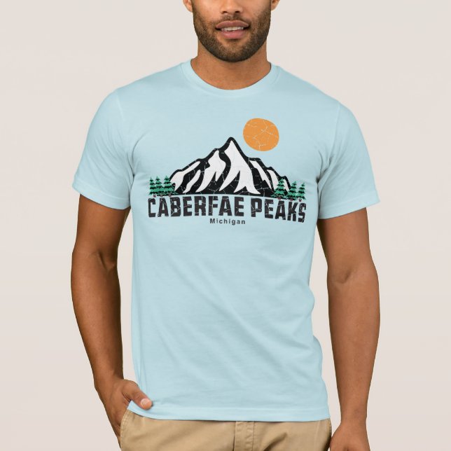 Retro Caberfae Peaks Ski T-Shirt (Front)