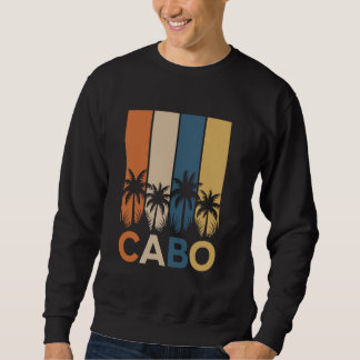 Retro Cabo Palm Trees Sunset Beach Sweatshirt