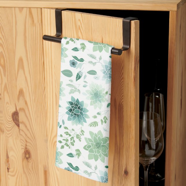 Retro Cactus Kitchen Towel (Thirds Fold)
