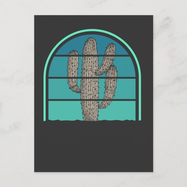 Retro Cactus Succulent addicted Gardening Hobby Postcard (Front)