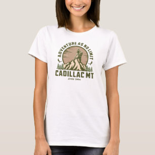 Retro Cadillac Mountain Hike Sunset T-Shirt