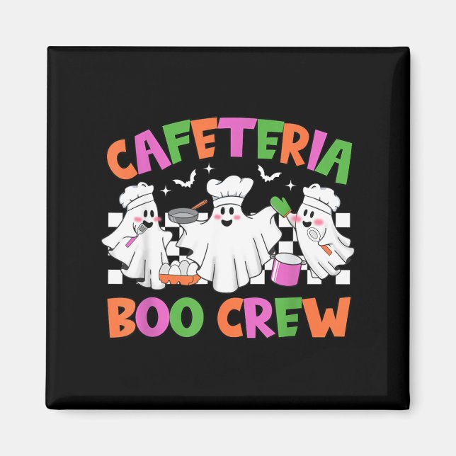 Retro Cafeteria Boo Crew Cafeteria Worker Magnet (Front)