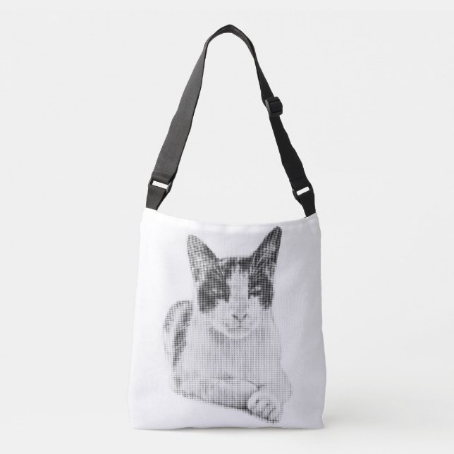 Retro Calico Halftone Crossbody Bag (Front)