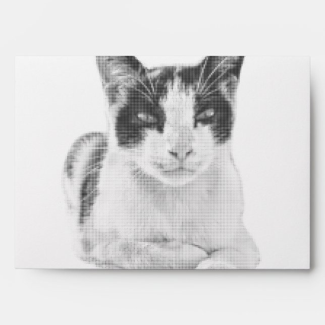 Retro Calico Halftone Envelope (Front)