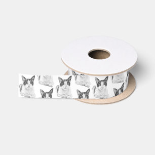 Retro Calico Halftone Satin Ribbon