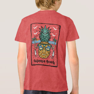 Retro California Beach both sides. Tri-Blend Shirt