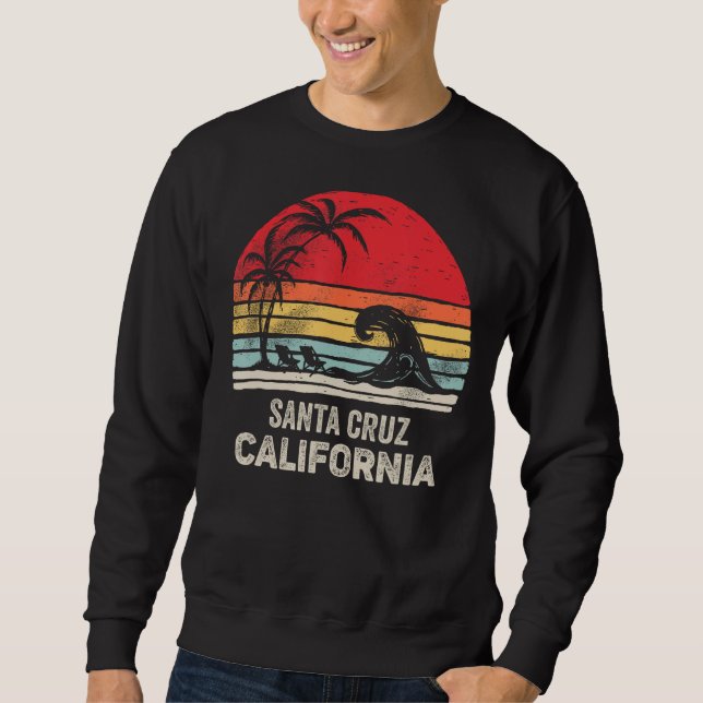 Retro California Santa Cruz Beach Shirt Surf Vinta (Front)
