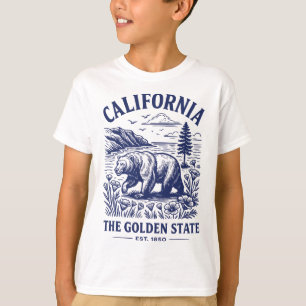 Retro California State Shirt Est 1850 Golden Coast