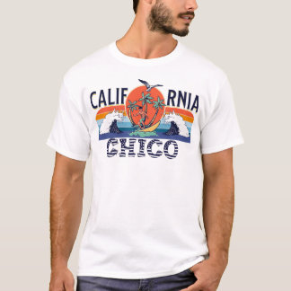Retro California Surf Vintage Beach Chico  T-Shirt