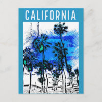 Retro California Vintage Travel Poster