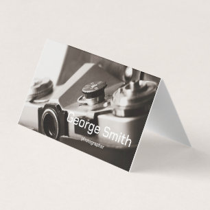 Retro camera business card